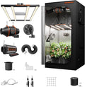 Spider Farmer Grow Tent Kit Complete 3x3x6ft G3000 Bar Style LED Grow Light Full Spectrum Ventilation System 36"x36"x70" Indoor Grow 1680D Canvas Tent 4" Inline Fan Carbon Filter & 6'' Clip Fan by SpiderFarmer