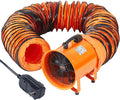 VEVOR Portable Ventilator with Hose, 2 Speed, 10 Inch Utility Blower Exhaust Fan with 33ft Flexible Duct, 350W 1948CFM High Velocity Industrial Air Mover for Extraction and Ventilation by VEVOR
