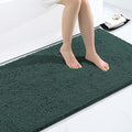 Smiry Luxury Chenille Bathroom Rugs 40x32, Extra Soft and Absorbent Shaggy Bath Mat, Machine Washable, Non-Slip Plush Carpet Runner for Tub, Shower, and Floor, Home Decor Accessories, Green by Smiry
