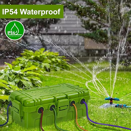 [2 Pack] Outdoor Electrical Box Waterproof, OUTDSPLY Medium Outdoor Electrical Box (11.6x5.2x4.1 inch)w/ 6 Cable Entry, Weatherproof Connection Box for Power Strip, Plug, Timer, Holiday Lights, Green - Image 2