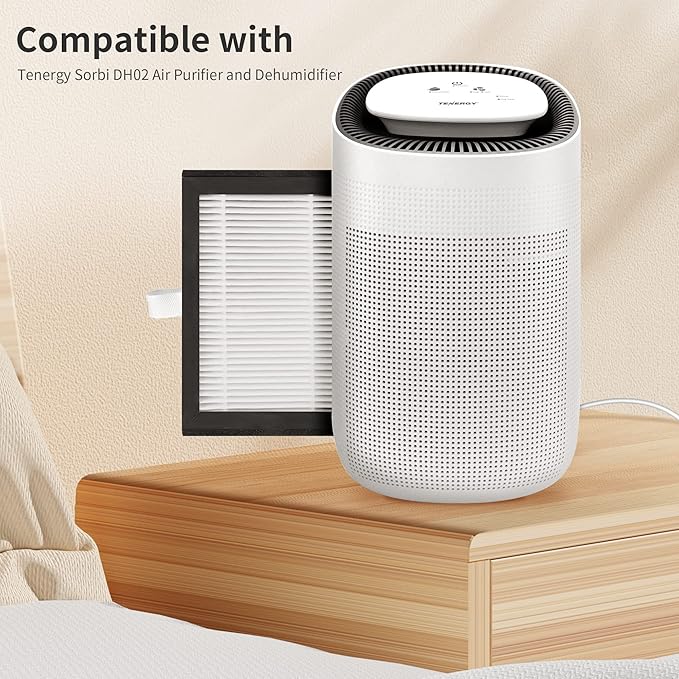 4 Packs DH02 H13 HEPA Replacement Filter Compatible with Tenergy Sorbi DH02 1000ml 2 in 1 Dehumidifier/Air Cleaner Purifier, Afloia AQ8 Q8, Honati, Hysure Q7 Purifier,2 Stages of Filtration - Image 2