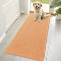 OLANLY Dog Door Mat for Muddy Paws 70x32, Absorbs Moisture and Dirt, Absorbent Non-Slip Washable Doormat, Quick Dry Chenille Mud Mat for Dogs, Entry Indoor Entryway Carpet for Inside Floor, Orange by OLANLY
