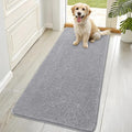 OLANLY Dog Door Mat for Muddy Paws 70x35, Absorbs Moisture and Dirt, Absorbent Non-Slip Washable Doormat, Quick Dry Chenille Mud Mat for Dogs, Entry Indoor Entryway Carpet for Inside Floor, Light Grey by OLANLY