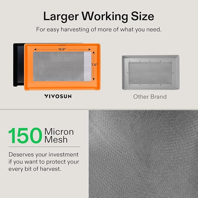 VIVOSUN Heavy Duty 2-in-1 Trimming Tray for Herbals Collecting and 62% RH Two-Way Humidity Control Packs, Size 4 g, 10 Packs for Storing 1/2 oz, Moisture Balancer with RH Indicator Card for Food & Her - Image 4