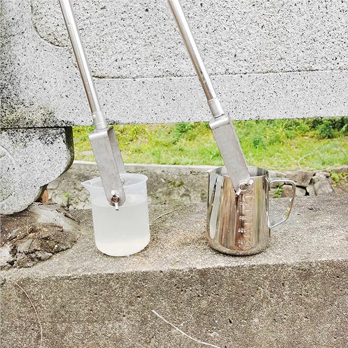 Water Quality Sampler,Telescopic Water Sampler,Stainless Steel Water Sampling Dipper,Ultra Light Rod Plastic Beaker,for Environmental Monitoring,Wa(Size:500ml,0.61-1.5m(2-4.9ft),Color:Stainless steel) - Image 5
