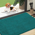 OLANLY Dog Door Mat for Muddy Paws 47x32, Absorbs Moisture and Dirt, Absorbent Non-Slip Washable Doormat, Quick Dry Chenille Mud Mat for Dogs, Entry Indoor Entryway Carpet for Inside Floor, Lake Blue by OLANLY