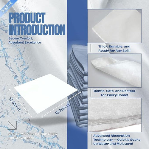 10 Pcs Water Absorbent Mats - 13.8" x 15.8" Reusable Water Absorbing Pads for Home, Kitchen, Garage, and Basement - Hand-Wringable Quick-Dry Water Absorbers (1 Pack, 10 Pcs) - Image 2