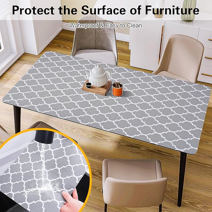 Drawer and Shelf Liner for Kitchen Cabinet,Non-Adhesive Cabinet Liner 12in x 20FT,Waterproof Shelf Paper Non-Slip Mats Cupboard Liners Contact Protect Dresser/Shelves/Table-Grey Lantern - Image 7