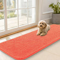 OLANLY Dog Door Mat for Muddy Paws 59x20, Absorbs Moisture and Dirt, Absorbent Non-Slip Washable Doormat, Quick Dry Chenille Mud Mat for Dogs, Entry Indoor Entryway Carpet for Inside Floor, Coral by OLANLY