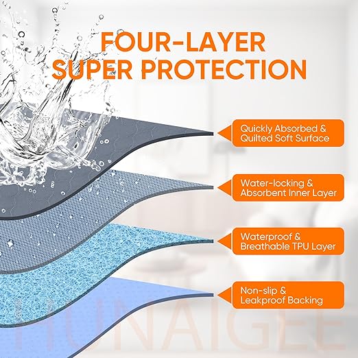 Reusable Chair Pads for Incontinence Absorbent Seat Protector Pads Bed Pads Washable Waterproof for Adults Elderly Kids Pets Chucks Pads (35x60inch) Gray - Image 5