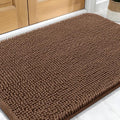 OLANLY Dog Door Mat for Muddy Paws 34x21, Absorbs Moisture and Dirt, Absorbent Non-Slip Washable Doormat, Quick Dry Chenille Mud Mat for Dogs, Entry Indoor Entryway Carpet for Inside Floor, Mocha by OLANLY