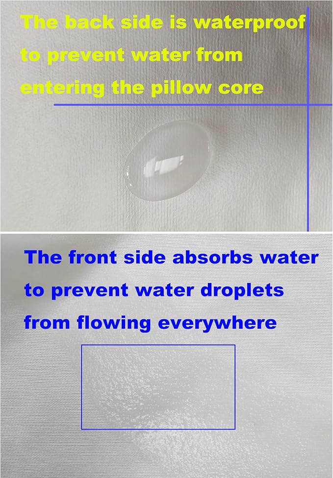 Waterproof Pillow Protectors with Zipper 2 Pack Dust Proof Moisture Proof Sweat Proof Pillow Case Cover Protector Soft Cozy White King Size 20x38 Inches - Image 5