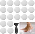 24 PCS Bathtub Non Slip Stickers White Adhesive Decals Round Shape Anti Slip Shower Stickers Bath Non Slip Stickers for Floor Bathroom Stairs Ladders with Scraper by Coufce