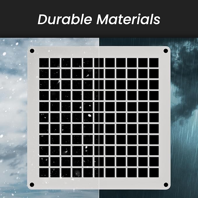 Repa Market 5" Inch White Galvanized Steel Round Crawl Space Vent Grid - Inlet Outlet Ventilation Guard - Universal Metal Air Supply Exhaust Protection Mesh - Durable Duct Grille - Image 5