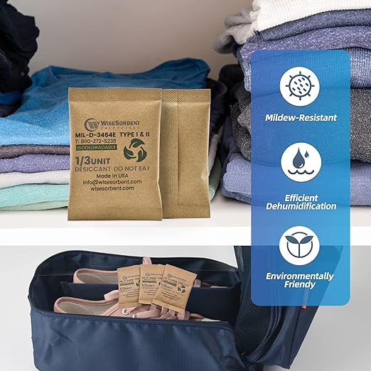 Kraft Clay Desiccants Packs for Safe, 11 Gram 270 Pack Dehumidifier for Gun Safe, Military Grade Moisture Absorbers, Conforms to MIL-D-3464E Type I & II Absorbents - Image 5