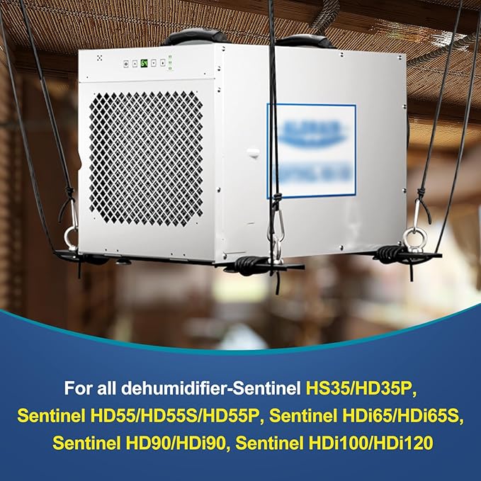 Dehumidifier Hanging Kit for Crawl Space & Basement – 300 Lb. Capacity | Anti-Vibration Mounting Brackets to Reduce Noise, Secure Hanging Dehumidifier Kits (Easy Install) - Image 2