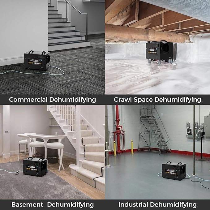 ALORAIR 120 PPD Commercial Dehumidifiers with Pump and Hose, Crawl Space Basement dehumidifier, Industry Water Damage Unit, Compact, Portable, Auto Defrost, Memory Starting - Image 6