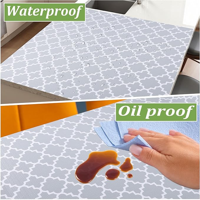 Shelf Liner 11 Inch Wide X 20 Ft Non Adhesive Cabinet Drawer Liner Non Slip Waterproof Pantry Shelves Mat for Refrigerator Closet Cupboard Kitchen Bathroom - Image 6