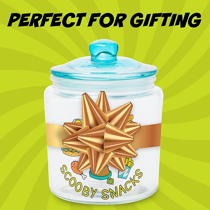 Silver Buffalo Scooby Doo Scooby Snacks Glass Cookie Snack Candy Jar with Lid (Small) - Image 7