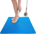 Enkosi Loofah Shower Mat Non-Slip - Anti-Slip Bath Mat for Inside Showers, Tub, Bathtub, Bathroom - Quick Dry PVC with Drain Holes - Cushioned Safety Grip - Secure for Kids and Elderly (Blue 24x24) by ENKOSI