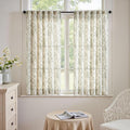 jinchan Linen Blend Floral Curtains for Living Room 54 Inch Length Farmhouse Printed Curtain Rod Pocket Back Tab Sage Green Peony Flower Patterned Drapes Bedroom Curtains Set 2 Panels by JINCHAN