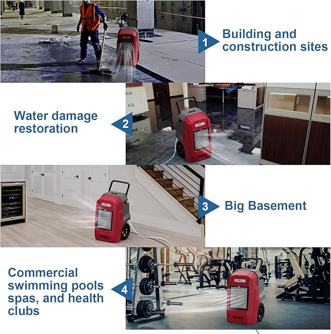 ALORAIR 180 Pints Commercial Dehumidifier with Pump Drain Hose, Smart Wi-Fi Dehumidifier for Large Basement, Industrial or Commercial Space, Smart Wi-Fi, 5 Years Limited Warranty - Image 6