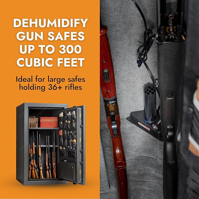 PEET Dryer, SafeKeeping Dryer and Dehumidifier for Gun Safes and Storage Cabinets, For Up to 300 Cubic Feet of Enclosed Space - Image 4