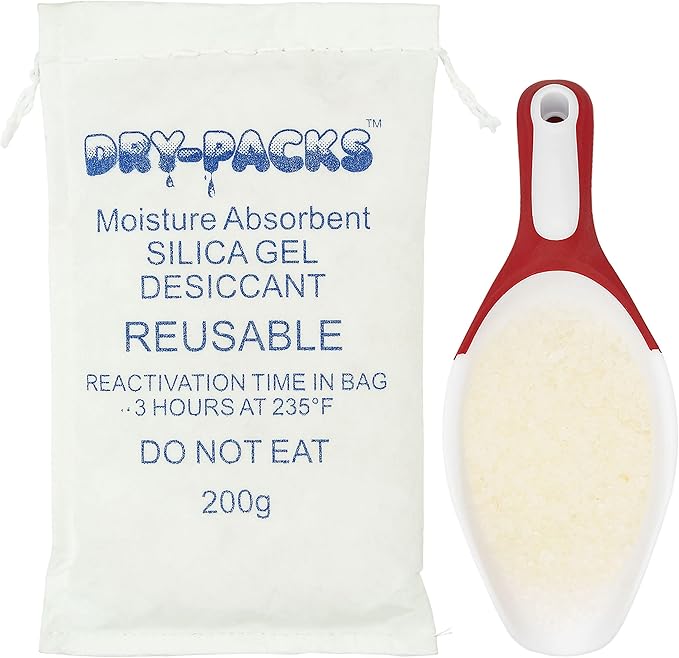 200 Gram Reusable Reactivatable Cotton Bag Silica Gel Desiccant - Perfect for Drawers Safes Storage Up To 15 Cubic Ft, DP200BAG 1 Pack - Image 2