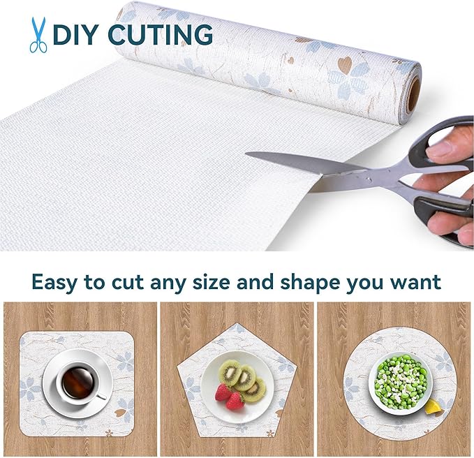Cabinet Liners 5Rolls 18 x 96 Inch Wide Non Adhesive Kitchen Drawer Liner, Waterproof Shelf Liner Durable Anti-Slip for Kitchen Cabinets Shelf Liner Oil-Proof - Image 4