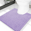 Smiry Luxury Chenille Toilet Rugs U-Shaped 20x20, Soft Absorbent Non-Slip Contour Bathroom Rugs for Toilet, Machine Washable Contoured Bath Mats, Purple by Smiry