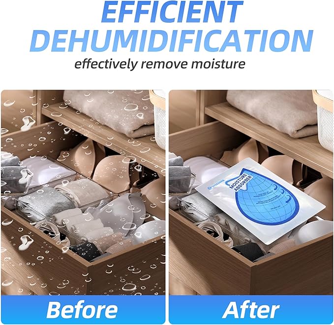 100 Gram 30 Packs Moisture Absorbers, Dehumidifier Bags for Bathrooms, Basements, Rvs, Humidity Packets for Closet - Image 5