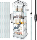 Windyun 5 Tier Extra Tall Mushroom Grow Tent Kit with Light & Timer, 80 x 19 x 27 Inch & 6500k Greenhouse with LED Grow Light, 4" Vents & Built in Humidifier Ports for Indoor Outdoor Mushroom Tent by Windyun