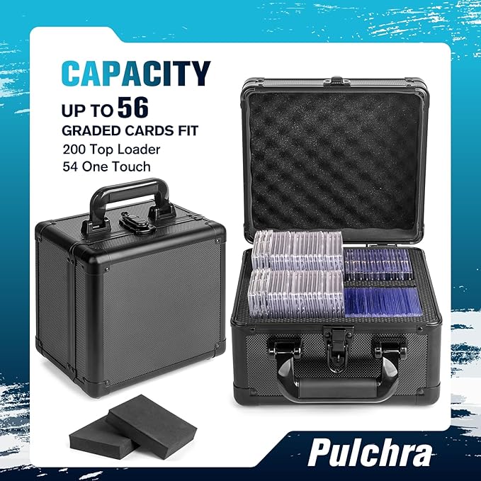 Pulchra Graded Card Storage Box, Top Loaders Case, Sports Trading Box, Slab PSA MTG CSG SGC Magnetic Holder, Waterproof Carrying Case, Collector Storage Boxes - Image 3