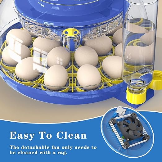 Incubators for Hatching Eggs, 18-Egg Incubator with Automatic Egg Turning and Humidity Control, Egg Candler, External Water Filling, Incubator for Chicken Eggs - Image 6