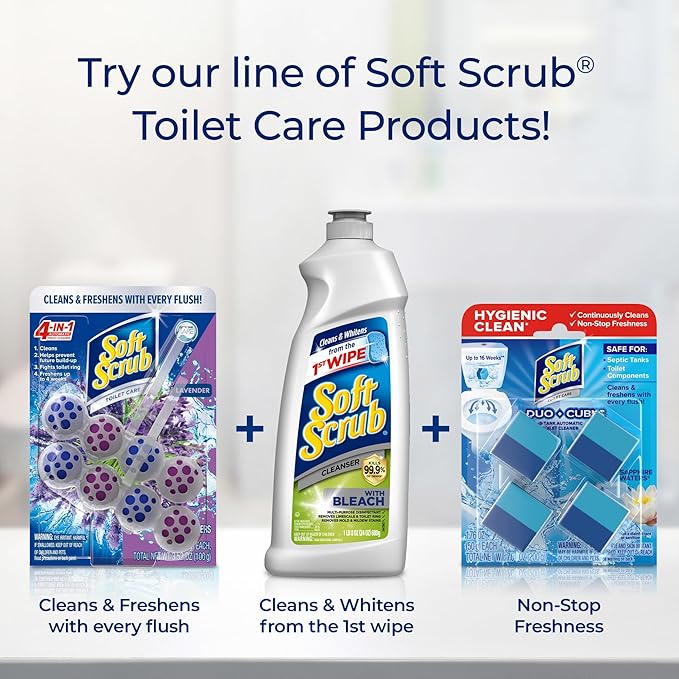 Soft Scrub 4-in-1 Rim Hanger Toilet Bowl Cleaner, Lavender, 2 Count - Image 8