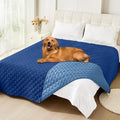 Smiry Waterproof Dog Bed Cover Pet Blanket, Soft Washable Dog Blanket for Furniture Bed Couch Sofa Reversible, Checkered (82"x102", Navy/Blue) by Smiry