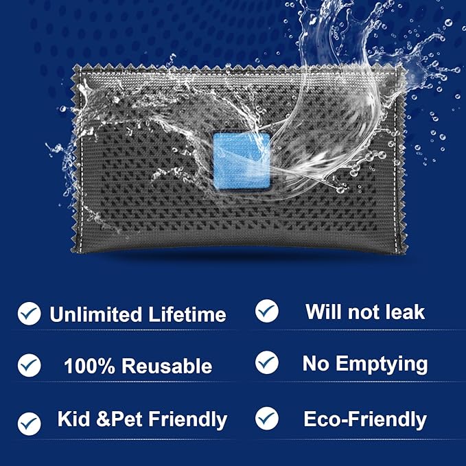 Timgle 10 Pcs 100g Rechargeable Desiccant Packs for Storage Silica Gel Packets Dry Moisture Absorbers Bags Reusable Desiccant Car Dehumidifiers Bag for Closet Home Car Moisture Absorbing - Image 5