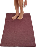 Soft Shower Mat Non Slip - PVC Loofah Inside or Outside Showers, Bathtubs, Bathrooms, and Wet Areas - Safe for Textured Tiled and Smooth Floor - No Suction Cups Secure Anti Slip (Brown 24 x 47) by ENKOSI
