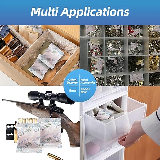 20 Gram [500 Packs] Desiccant Packs, Indicating Silica Gel Packets, Rechargeable Moisture Packs for Storage, Moisture Absorbers for Humidify Control - Image 5