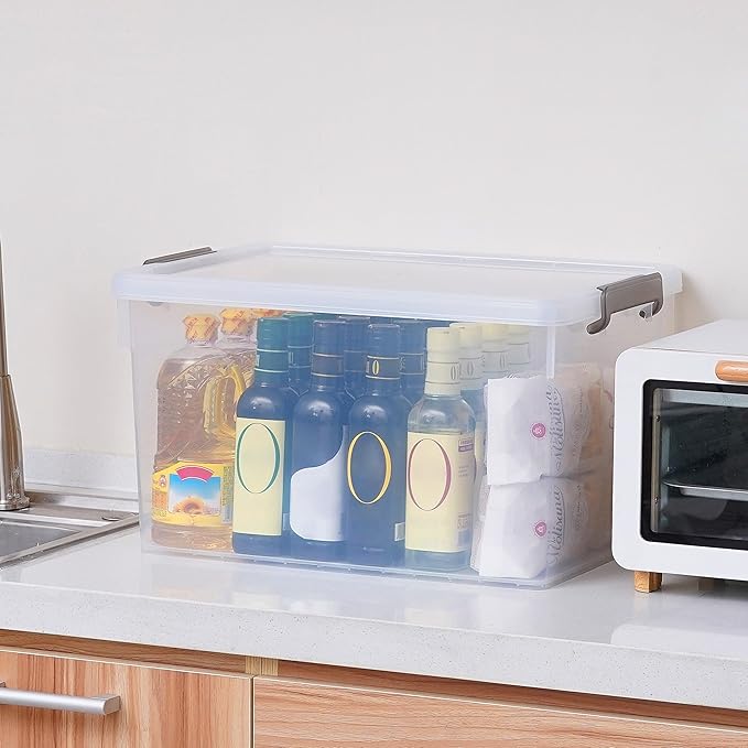 Citylife 48 Qt. Plastic Storage Bins with Lids Large Stackable Storage Containers for Organizing Clear Durable Storage Box, 4 Pack - Image 9