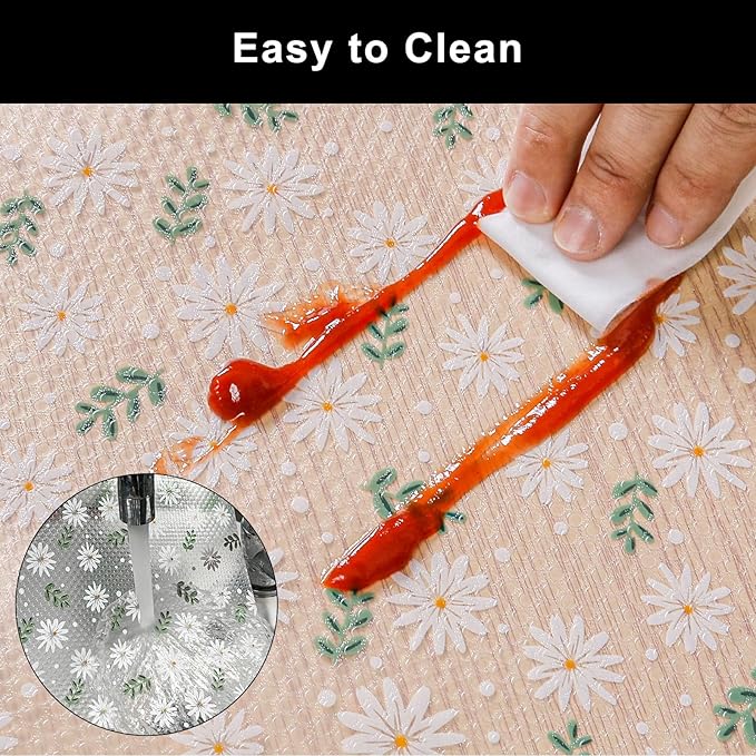 Cooyes Shelf Liner – Premium Non-Adhesive Cabinet & Drawer Liner for Kitchen – Waterproof Shelf Paper with Modern Pattern – Durable EVA Cabinet Mat – Easy to Cut （24" W x 120" L） - Image 8