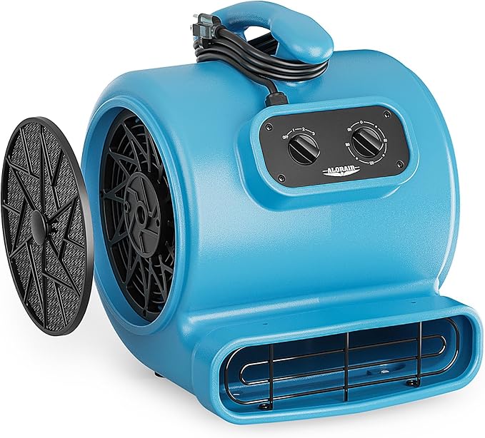ALORAIR 3000 CFM Air Mover Blower Fan for Industrial, Floor Drying Fan, Carpet Dryer - Timer, Filter, Stackable, 3 Speeds, 5 Adjustable Angles, for Water Damage Restoration and Plumbing - GE3000TF by ALORAIRSOLUTIONSINC0J0DC
