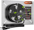 Abestorm 260CFM Crawlspace Ventilation Fans, IP-55 Rated Exhaust Fan with Humidistat Thermostat, 6.7 Inch Basement Vent Fan with Isolation Mesh for Crawl Space, Garage, Attic, Exhaust,Commercial by AbestormSolutionsINC