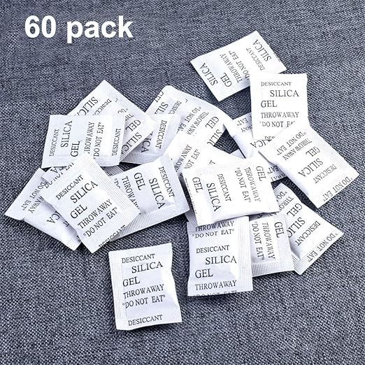 3 Gram Silica Gel Desiccant Bags for Safes, Gun Safe Desiccant Dehumidifiers Packs Moisture Absorber Packets for Closet Cloth Shoe, 60pcs - Image 2