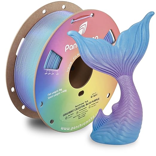 Polymaker Panchroma Gradient Celestial PLA Blue-Purple 3D Printing Filament, 1.75mm 1KG, Premium Gradient PLA, Easy to Print, AMS Compatible, Perfect for Figurines, Display Models and Fantasy Designs by Polymaker