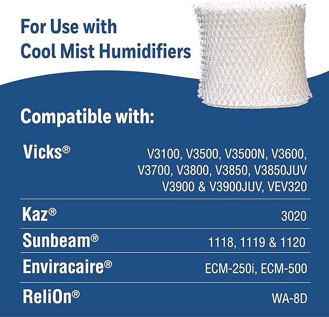 ProTec Humidifier Filter Replacement, Wicking, Pack of 3 – Replacement Filter Works with Vicks Cool Mist Humidifiers and Other Models - Image 5