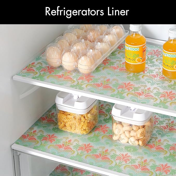 Cooyes Shelf Liner for Kitchen Cabinets – Non-Adhesive Waterproof Drawer Liner – Durable EVA Material Easy-to-Cut Shelf Paper for Refrigerator, Cupboard, Dresser with Modern Pattern - Image 8