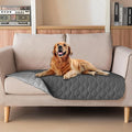 gogobunny 100% Double-Sided Waterproof Dog Bed Cover Pet Blanket Sofa Couch Furniture Protector for Puppy Large Dog Cat, Reversible (32x53 Inch (Pack of 1), Dark Grey/Light Grey) by gogobunny