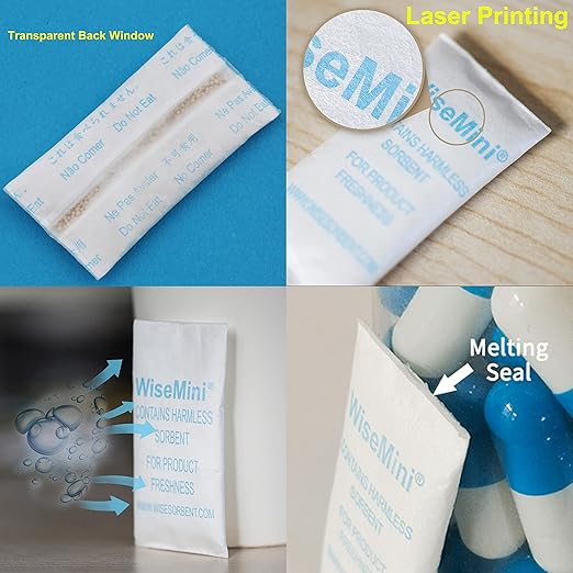 3 Gram 1000 Pack Molecular Sieve Packets, Dessicant Packets, Dessicant Packs, Moisture Absorbers for Food Storage, Food Grade Desiccant Dehumidifiers - Image 5