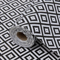 Coavas Extra Grip Thickened Shelf and Drawer Liner - Non-Adhesive Non-Slip Waterproof Mats for Kitchen Cabinets, Drawers, Shelves, Dresser & Cupboard, Easy Cut DIY (Black Rhombic, 12IN x 20FT) by Coavas
